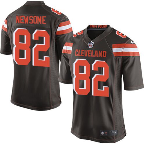 Men Cleveland Browns #82 Ozzie Newsome Nike Brown Game NFL Jersey